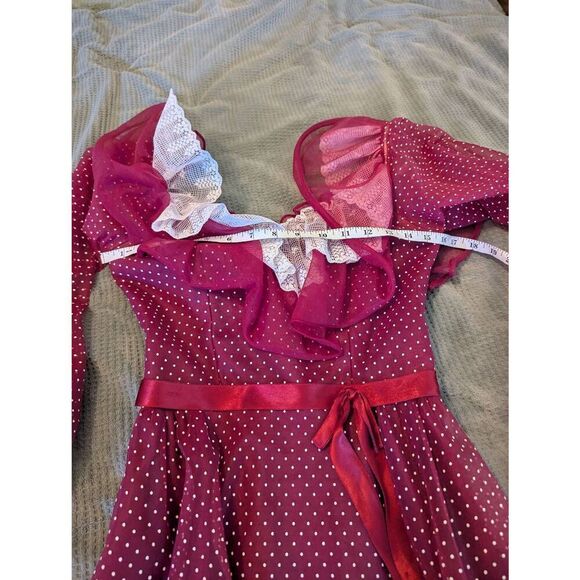 Vintage 70s Dance Allure Women's Size Small Cottagecore Prairie Maxi Dress Gown - Picture 4 of 7